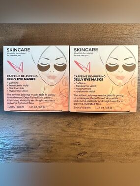 LA Splash Cosmetics Caffeine De-Puffing Jelly EYE MASKS 2PK 60pcs /30pairs BNIB